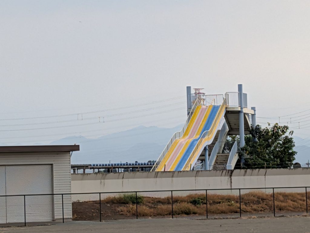 2025年群馬県伊勢崎市境プールでスライダー滑走10日目
